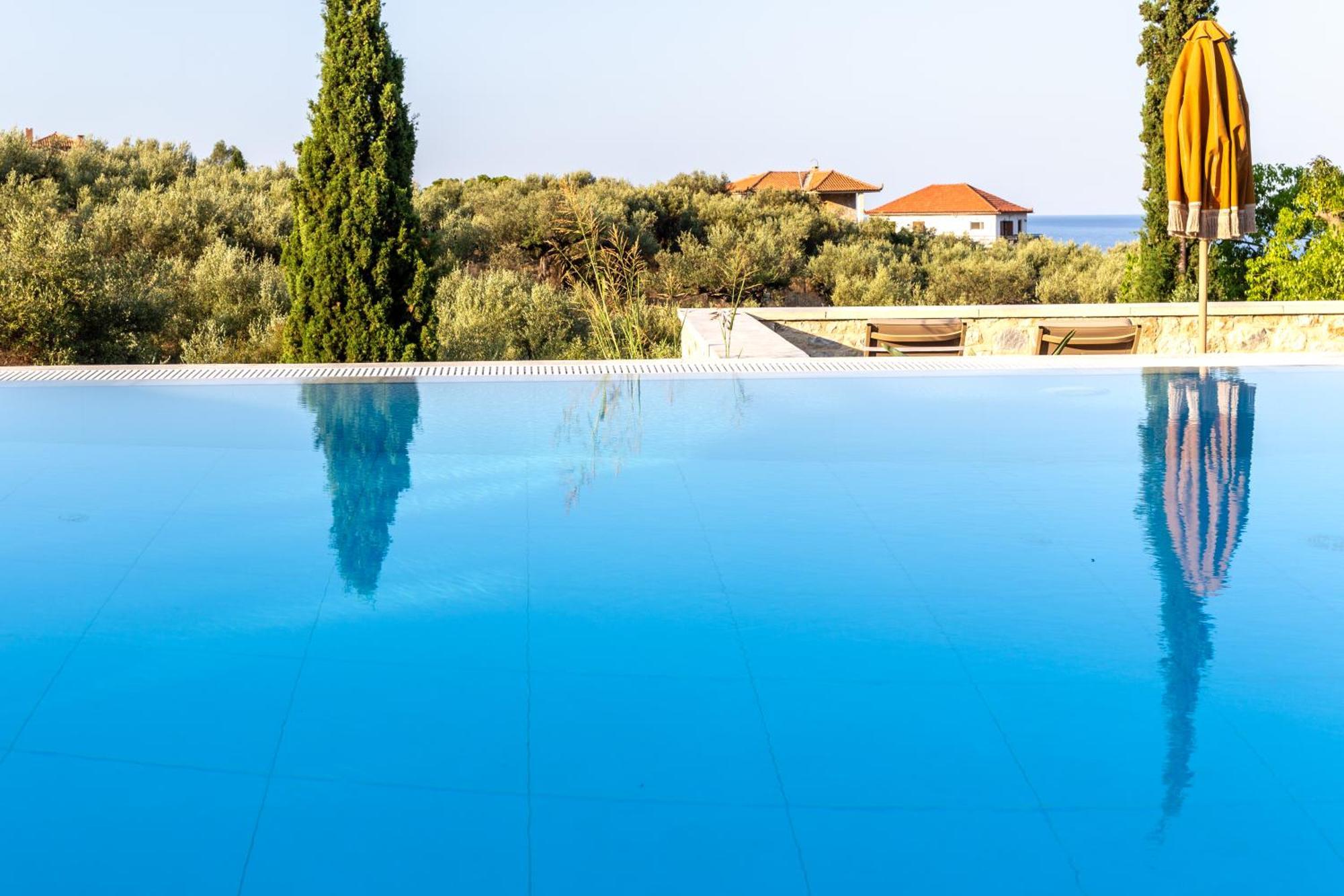 Olympia Zervea Studios With Pool - Apartment Kardhamili Buitenkant foto