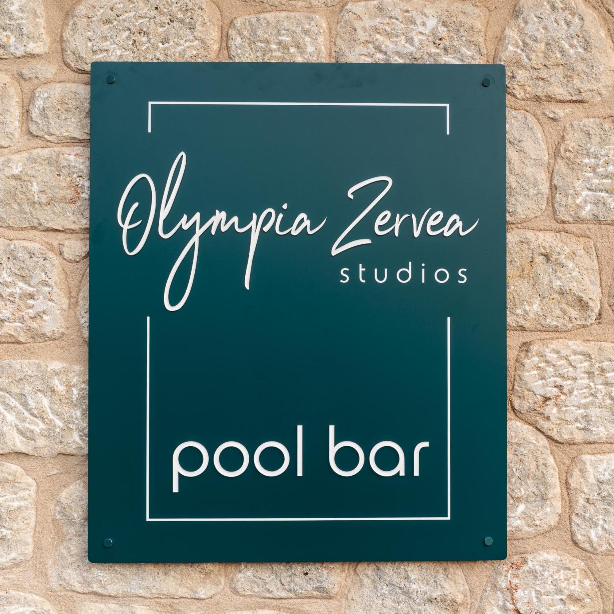 Olympia Zervea Studios With Pool - Apartment Kardhamili Buitenkant foto