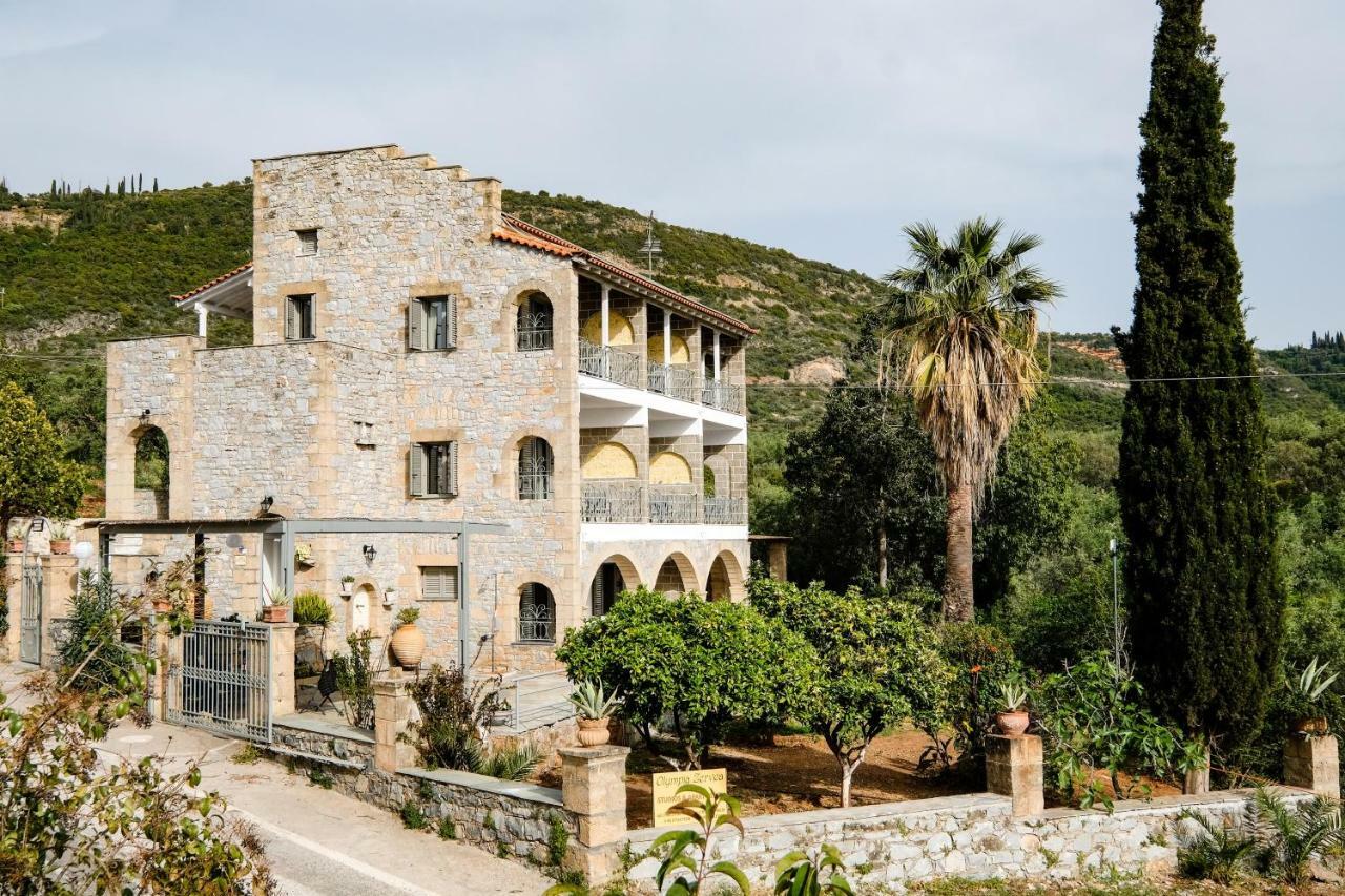 Olympia Zervea Studios With Pool - Apartment Kardhamili Buitenkant foto
